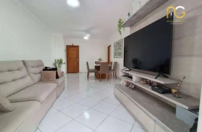 Apartamento 2 dormitórios, sacada com churrasqueira e vista mar