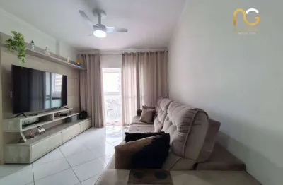 Apartamento 2 dormitórios, sacada com churrasqueira e vista mar