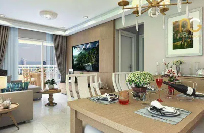 Apartamento com 3 dormitórios à venda, 120 m² por r$ 1.150.000,00 - canto do forte - praia grande/sp