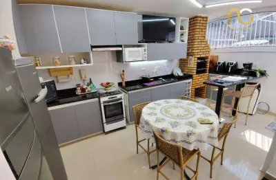 Sobrado com 3 dormitórios à venda, 131 m² por r$ 895.000,00 - caiçara - praia grande/sp