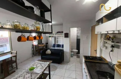 Kitnet com 1 dormitório à venda, 30 m² por r$ 158.000,00 - balneário flórida - praia grande/sp