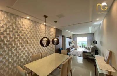Apartamento com 3 dormitórios à venda, 130 m² por r$ 1.350.000 - caiçara - praia grande/sp