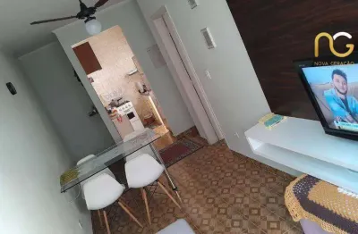 Apartamento com 1 dormitório à venda, 55 m² por r$ 240.000,00 - tupi - praia grande/sp