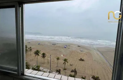 Kitnet beira mar e vista mar com elevador com 1 dormitório à venda, 39 m² por r$ 239.000 - vila guilhermina - praia grande/sp