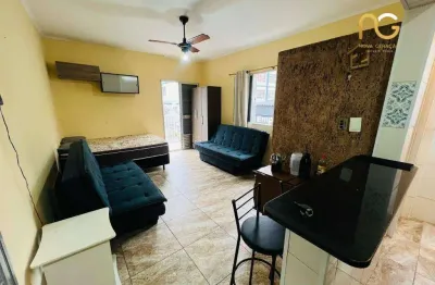Kitnet 100 metros da praia com 1 dormitório à venda, 29 m² por r$ 210.000 - boqueirão - praia grande/sp