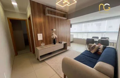 Apartamento decorado  com 1 dormitório à venda, 41 m² por r$ 400.000 - vila guilhermina - praia grande/sp