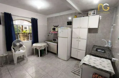 Kitnet terrea com 1 dormitório à venda, 30 m² por r$ 147.000 - balneário flórida - praia grande/sp