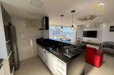 Cobertura duplex - predio frente praia - 03 dormitorios 03 suites 02 vagas - bairro caiçara/praia grande-sp