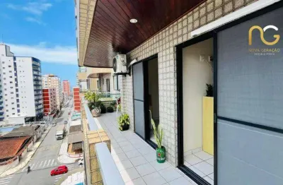 Apartamento espaçoso na tupi com 2 dormitórios à venda, 107 m² por r$ 550.000 - tupi - praia grande/sp