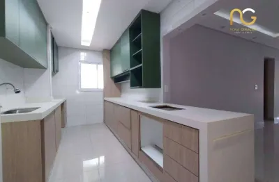 Apartamento 02 dormitorios 01 suite - sacada gourmet - bairro guilhermina/praia grande-sp