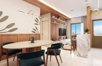Apartamento com 2 dormitórios à venda, 63 m² por r$ 565.480,00 - vila guilhermina - praia grande/sp