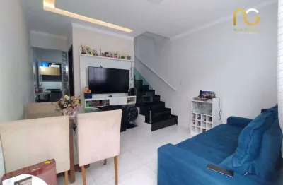 Casa assobradada em condominio - 02 dormitorios - aviação/tupi - praia grande sp