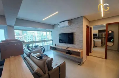 Apartamento com 1 dormitório à venda, 47 m² por r$ 365.000,00 - vila caiçara - praia grande/sp