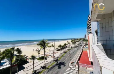 Apartamento beira mar e vista mar com 2 dormitórios à venda, 63 m² por r$ 375.000 - aviação - praia grande/sp