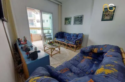 Apartamento vista mar com 2 dormitórios à venda, 68 m² por r$ 550.000 - vila guilhermina - praia grande/sp