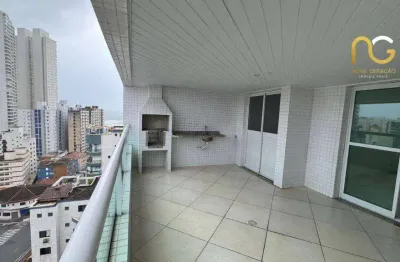 Apartamento com 4 dormitórios à venda, 156 m² por r$ 1.200.000,00 - vila guilhermina - praia grande/sp