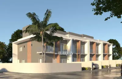 Sobrado geminado com 58m² possui 2 quartos e 1 vaga.