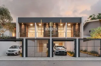 Geminado com 88m², 2 suítes amplas com sacada e 2 vagas de garagem descoberta.