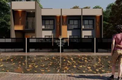 Sobrado geminado de 65m² com 2 quartos e 2 vagas de garagem.