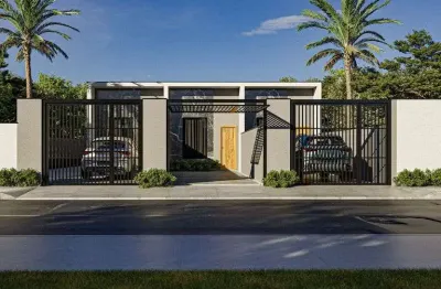 Geminado planta baixa com 61 m² , possui 2 quartos e espaço para 2 veículos
