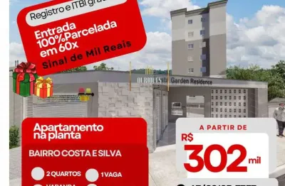 Lançamento no costa e silva, próximo a embraco com 2 quartos e 1 vaga.