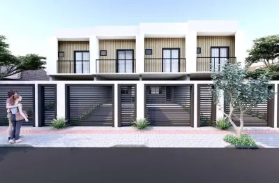 Sobrado geminado de alto padrão com 98m², com 3 quartos e 2 vagas.