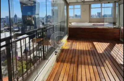 Cobertura á  venda em pinheiros, 1 quarto, 1 suite, 2 vagas de garagem.