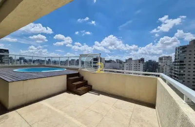 Cobertura à venda em moema com 4 quartos, sendo 2 suítes e 3 vagas