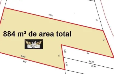 Terreno residencial para comprar, 884m² - jardim santo antônio, santo andré/sp.
