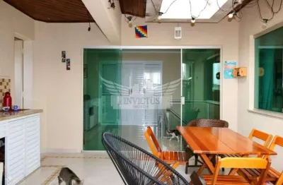 Cobertura com 3 dormitórios no edifício royal plaza, 104m² - santa maria, são caetano do sul/sp.