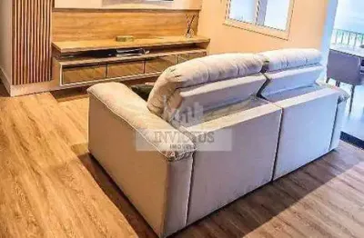 Apartamento mobiliado com 2 quartos no condomínio le quartier para comprar, 90m² - vila pires em santo andré/sp.