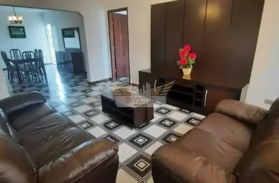 Casa sobreloja mobiliada com 5 quartos para alugar, 198m² - jardim do estádio, santo andré/sp.