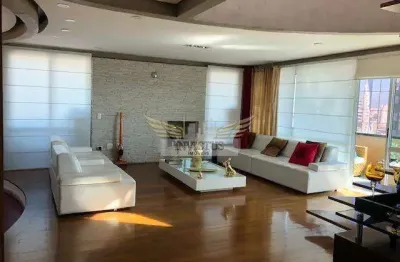 Cobertura mobiliada com 5 suítes no condomínio klimt para alugar, 414m² - bairro jardim, santo andré/sp.
