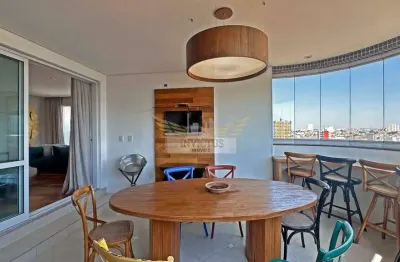 Apartamento com 4 suítes no residencial kalon para comprar, 380m²- bairro jardim, santo andré/sp.