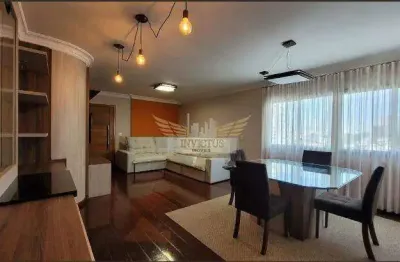 Apartamento semi mobiliado com 4 quartos no condomínio maison bouganville, 135m² - bairro jardim, santo andré/sp.