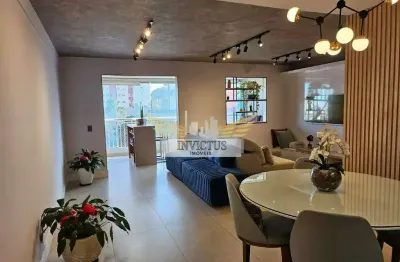 Apartamento mobiliado com 3 quartos no condomínio praça jardim para alugar, 115m² - vila valparaíso, santo andré/sp.