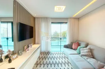 Apartamento semi mobiliado com 3 quartos no edifício daniel luiz para comprar, 142m² - jardim bela vista, santo andré/sp.