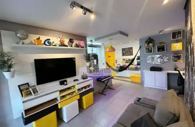 Apartamento mobiliado com 2 quartos no condomínio harmonia para alugar, 70m² - santa paula, santo andré/sp.