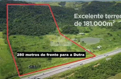 Oportunidade única! terreno comercial, residencial ou industrial com 181.000m² de frente para a rodovia dutra!