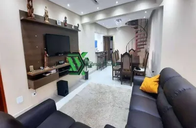 Cobertura com 3 quartos à venda no jardim três marias, guarujá , 220 m2 por r$ 820.000
