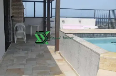 Cobertura com 2 quartos à venda no jardim são miguel, guarujá , 177 m2 por r$ 650.000