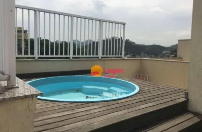 Cobertura com 2 dormitórios à venda, 141 m² por r$ 620.000,00 - santa rosa - niterói/rj