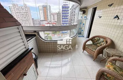 Vista mar na quadra da praia! apartamento com 2 dormitórios à venda, 83 m² por r$ 630.000 - vila guilhermina - praia grande/sp