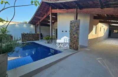 Casa térrea isolada com 4 suítes e piscina – 205m² | venda r$2.600.000 ou aluguel r$12.000 – canto do forte, praia grande/sp
