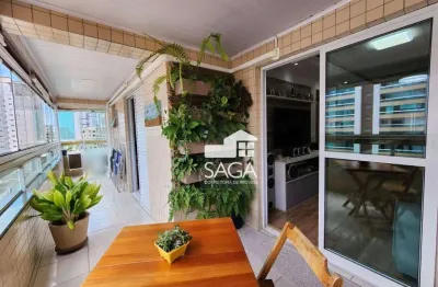 Apartamento com 2 dormitórios à venda, 105 m² por r$ 560.000,00 - caiçara. - praia grande/sp