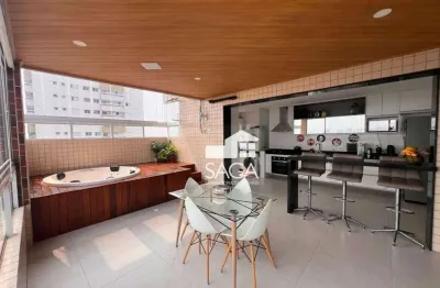 Cobertura com 3 dormitórios à venda, 130 m² por r$ 1.620.000,00 - vila guilhermina - praia grande/sp