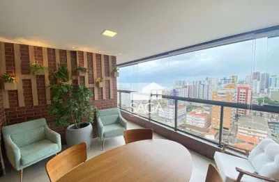 Apartamento 3 suítes, mobiliado e com vista mar na guilhermina
