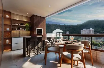 Lançamento com 120 meses para pagar! apartamento com 3 dormitórios à venda, 127 m² por r$ 1.278.400 - canto do forte - praia grande/sp