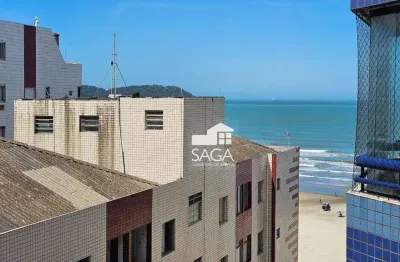 Pé na areia e vista mar! apartamento com 2 dormitórios para alugar, 80 m² - guilhermina - praia grande/sp
