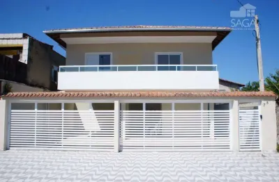 Casa sobreposta com varanda com 2 dormitórios à venda, 68 m² por r$ 285.000 - tude bastos - praia grande/sp